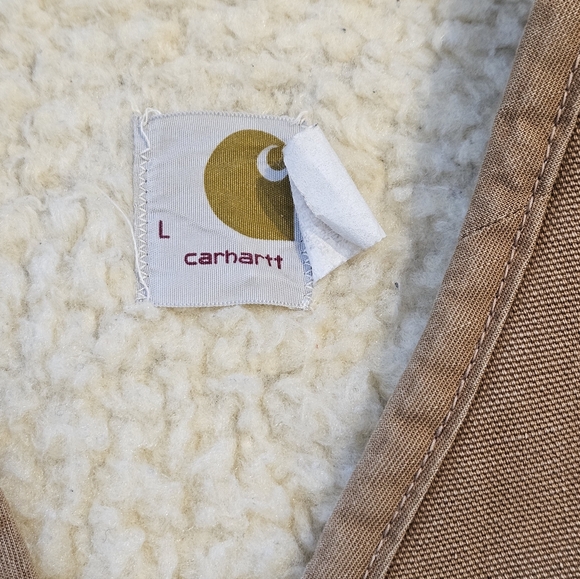 Vintage Carhartt Sherpa Lined Vest Sz Large - Picture 2 of 5
